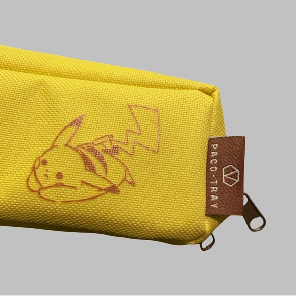Pokemon PACO-TRAY Pencil Case Big Capa Pikachu Character Pen Pouch Yellow - Picture 3 of 5